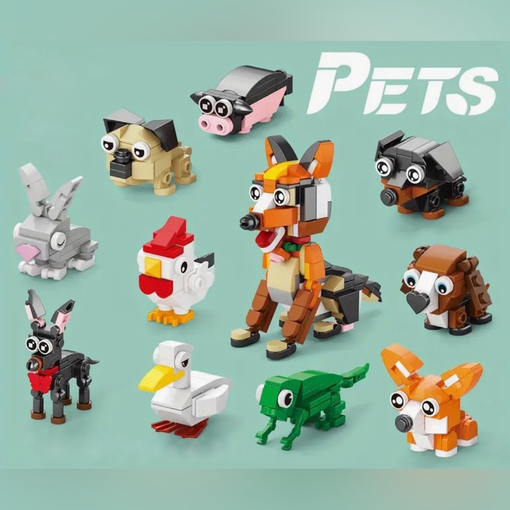 Colorful Building Block Mini Animal